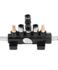 Black Foot Pedal Tire Air Control Valve with connectors, durable aluminum alloy for tire changer machines
