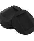 Four Pack Anti Slip Rubber Furniture Pads For Chairs And Caster Feet Round Non Skid Protectors For Tile And Marble Floors