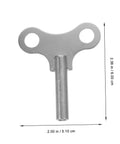 Rugged Pro Grade Steel Clock Winding Key For Wall And Alarm Clocks, Handy Repair Tool Built To Last, side view dimensions 2x2.36 in