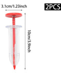 Two Pack Mini Seed Dispenser Handheld Spreader For Precise Grass Spinach Carrot And Lettuce Planting, Compact Garden Tool With Even Distribution Red, Ideal For Lawn Seed And Veg Patch, Easy To Clean