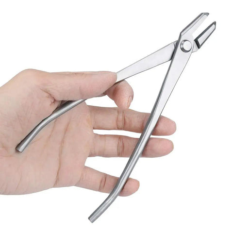 Pro-Grade Concave Knob Cutter For Bonsai Trees Stainless Steel Pruning Tool With Ergonomic Handle Precise Hollow Cuts For Knobs And Small Branches Promotes Healing And Clean Easy Garden Trimming, hand holding stainless steel bonsai cutter