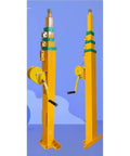 Heavy Duty Manual Telescopic Mast Smooth Glide Push Up Extension Pole For Satellite Antenna Support, side view with crank and pulley.