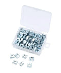Bulk 100 Pcs M5 M6 T Slot Nuts For 20 Series Aluminum Extrusion Galvanized Slide Nuts in open plastic box