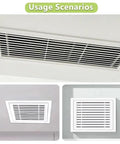 Top Shelf White Aluminum Louvered Ceiling Access Panel With Built In Filter Screen 38 By 40 Inches Heavy Duty Loft Hatch installed in ceiling.