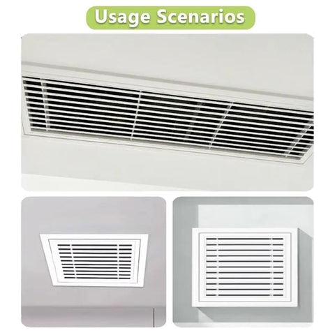 Top Shelf White Aluminum Louvered Ceiling Access Panel With Built In Filter Screen 38 By 40 Inches Heavy Duty Loft Hatch installed in ceiling.