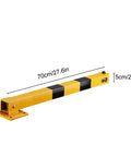 Heavy Duty Steel Bollard For Driveways And Parking Lots, High Visibility Yellow Barrier Pole with dimensions