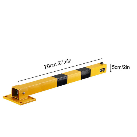 Heavy Duty Steel Bollard For Driveways And Parking Lots, High Visibility Yellow Barrier Pole with dimensions