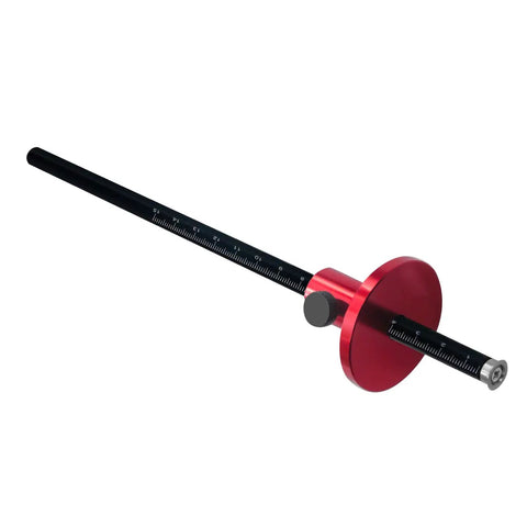 Hella Tough Aluminum Alloy Woodworking Scriber Gauge Featuring Knurled Thumbwheel And Dual Metric Inch Scale For Quick Furniture Repairs And Dead On Layout Lines