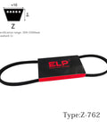 Rock Solid Easyling Power Z 762 Rubber V Belt Transmission Drive With 762 Mm Inner Circ and 40 Degree Angle For Heavy Duty Machinery and Long Lasting Grip displayed with label and dimensions.