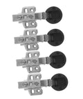 Hydraulic Glass Door Hinges 4 Pack For Frameless Cabinets And Cupboards With Soft Close Damping Silver Finish Durable Cold Rolled Steel Construction