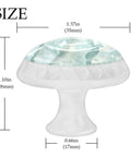 Slick Teal Agate Crystal Glass Cabinet Pulls 4 Pack For Dressers Kitchen Cabinets And Vanities showing size dimensions 1.37in by 1.10in