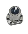 SFU2505 Ball Screw Flange Nut 25mm Diameter 5mm Pitch Right Hand Thread, top view showing mounting holes and protective cap