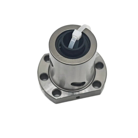 SFU2505 Ball Screw Flange Nut 25mm Diameter 5mm Pitch Right Hand Thread, top view showing mounting holes and protective cap
