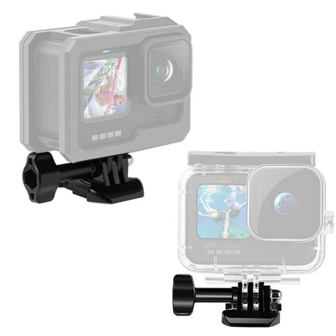 316 Stainless Steel Thumbscrew For GoPro Hero 5 Through 11 installed on action camera mount