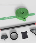 Full Body Home Gym Resistance Bands Set for Hardcore Workouts Elastic Fitness Bands for Strength Training, green band, accessories