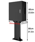 Tough As Nails EV Charger Cover Protector for Electric Vehicle Charging Station Box in black with dimensions shown.