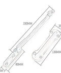 Heavy Duty Door Security Chain Built Like A Tank With Rock Solid 304 Stainless Steel For Foolproof Home Protection And Smart Two Inch Ventilation Gap Hella Sturdy Construction dimensions showing length and width
