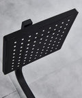 UMJIGF Matte Black Shower System with Cold and Hot Water Shower Faucet Set Multifunction Single Handle Shower Combo Set with Shower Head, 3 Spray Handheld Shower, Rotating Tub S shower head with perforated design.