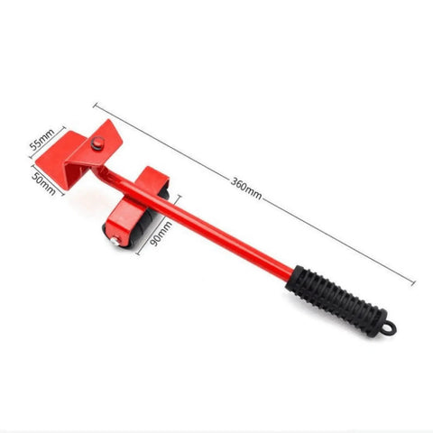 Heavy Duty Furniture Lifter And Mover Tool Set With Wheels And Sliders For Easy Sofa Bed Cabinet And Appliance Moves Steel Lever