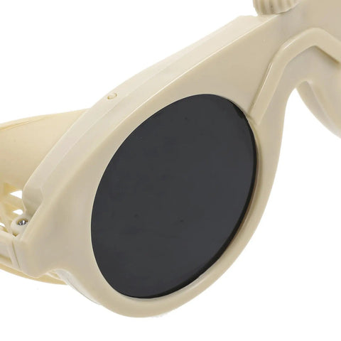 Rugged As Nails 5 Pack Welding Goggles With Rock Hard Impact Armor And Anti Scratch Lens Plus Snug Dust Shield, close-up view.