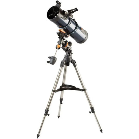 Starter Friendly 130mm Newtonian Reflector Telescope With Manual Equatorial Mount Adjustable Tripod Sharp Optics