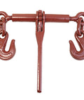 Heavy Duty Ratchet Chain Load Binder Two Pack Built Tough With Forged Grab Hooks On Both Ends Fits One Quarter To Five Sixteenths Inch Chain 2600 Lbs Working Load Limit Tie Down Gear red finish