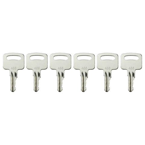 Workhorse Heavy Duty Ignition Keys For Forklifts And Scissor Lifts No Drama Replacement Gear Compatible With Genie And Skyjack Rig Quick Swap Silver Finish 455 104466 6 Pack Set