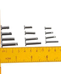 M3 M4 M5 Beefy Clevis Pin Set 12 Type 304 Stainless Location Pin With Hole Flat Head on ruler for size reference