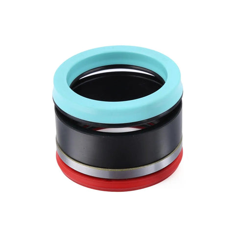 Heavy Duty Hydraulic Lift Cylinder Seal Kit For Loader And Bucket Cylinders 7106 7108 7308 Series L130 Front End 110TL With Ognibene Cylinders Fits Manure Fork Attachments 1 And 3 Eighths Inch Rod And 1 And 3 Quarters Inch Bore Replaces 87311845 9600669 close-up seal rings