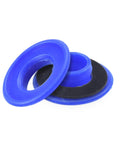 Get This Heavy Duty Plastic Eyelets Set For Tarp Covers And Solar Sheets, Easy DIY Grommet Kit With Weather Resistant Reinforcement In Blue Green Black For Pool Or Outdoor Projects To Hold Up Strong Fastening Needs. blue plastic eyelets set with black washer
