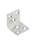 Heavy Duty Stainless Steel L Bracket Corner Brace For Furniture Repair And Cabinet Shelf Reinforcement, 90 Degree Angle Support, Slim Low Profile Silver, 1 Pack