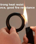 Testing heat resistance of Assorted Rubber Grommets Kit For Wiring, 188 Pieces, Eight Common Sizes, durable flexible rubber washer.