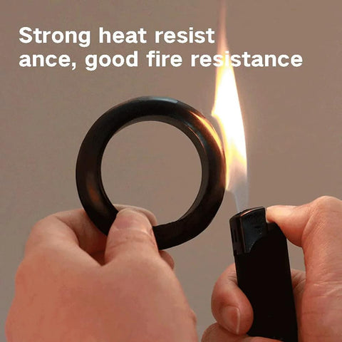Testing heat resistance of Assorted Rubber Grommets Kit For Wiring, 188 Pieces, Eight Common Sizes, durable flexible rubber washer.