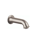 Premium 2-Inch Classic Tub Spout In Brushed Nickel With AirPower For A Full Stream And Less Splash, wall mounted, angled view