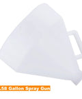Pro Grade Air Texture Spray Gun With 1.58 Gallon Tank And Easy Swap 4 6 8 Millimeter Tips For No Sweat Stucco Mud Popcorn Ceiling And Orange Peel Knockdown On Any Wall Job, clear tank with handle.