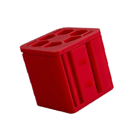 Red Label Dispenser Storage Box For Desk And Home Office, Space Saving Organizer Tray For Labels, Stickers, And Supplies