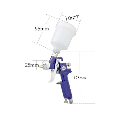 Top Shelf Boss Pro Grade Hvlp Spray Gun Combo Pairing 0.8 And 1.0 Mm Nozzles with 125ml cup, mini gravity feed design.
