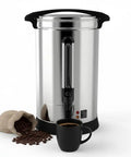 Party-Ready 18L Coffee Urn That Delivers Up To 120 Cups Per Hour, Stainless Steel Beverage Dispenser for catering and events