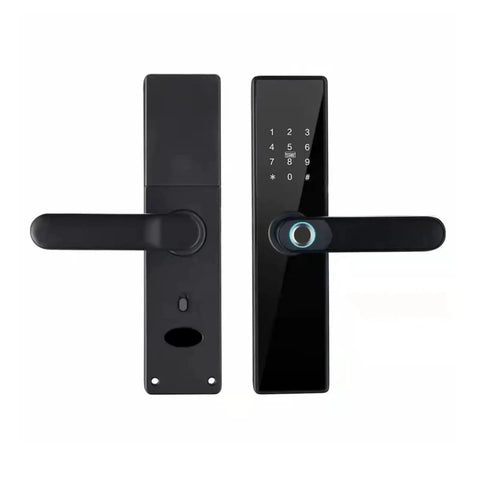 WiFi Smart Door Lock With Fingerprint Keyless Entry Electronic Security System App Control Passcode And IC Card Backup Built In Voice Prompt Lets You Secure Your Pad With Ease In Sleek Black Finish