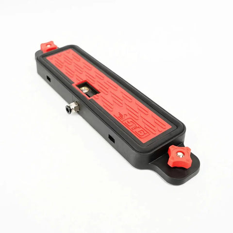Vacuum Clamping Pods Kit for Workbenches and MFTs attaches to T Track and Dog Holes with snap on push block handle, black and red }