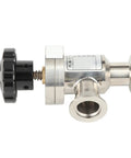 Workhorse Vacuum Isolation Valve With Bellow Seal And Air Admittance, KF25 304 stainless steel high vacuum manual right angle valve