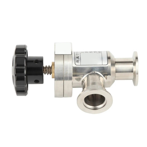 Workhorse Vacuum Isolation Valve With Bellow Seal And Air Admittance, KF25 304 stainless steel high vacuum manual right angle valve