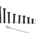 All Purpose Dowel Pins And Cotter Pins Fastener Kit With Storage Box Pro Grade Installation Accessories For Automotive Machinery And Home Projects Durable Pins In Multiple Standards Easy To Handle., black dowel pins with cotter pin assortment