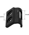 Front Derailleur Hanger Hook With Mounting Screws For Road Bikes Aluminum Alloy Derailleur Mount Adapter, black, dimensions shown