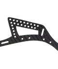 Close-up of Axial SCX10 II Enduro Trail RC Frame Chassis Carbon Fiber Rails 1/10 LCG Upgrade Kit showing lightweight design.
