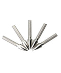 36 Pack Pro Grade Stainless Steel Archery Arrow Insert Points 60 80 100 Grain For 4.2mm Shafts displayed in a fan layout