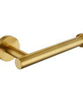 Brushed Dark Gold Stainless Steel Toilet Paper Holder With Round Arm Design, SUS304 Wall Mount TP Hanger For Regular And Large Rolls