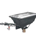 ATV Food Plot Spreader With 50 Lb Capacity, Hopper Cover To Protect Seed And Fertilizer, Heavy Duty 12 Volt Motor, side view