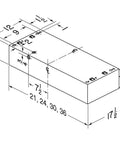 Isometric diagram of a 30-inch white Broan-NuTone non-ducted under-cabinet range hood with lights