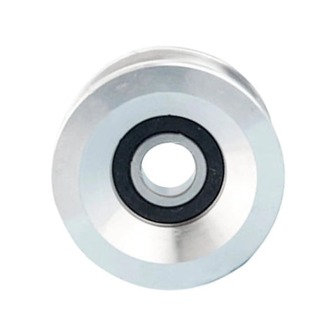 Heavy Duty U Channel Metal Pulley Wheel With Center Bearing 85 Mm Diameter For Lifting, Cable Guidance, And Line Routing, 20 Mm Center Bore Rigging Sheave viewed front